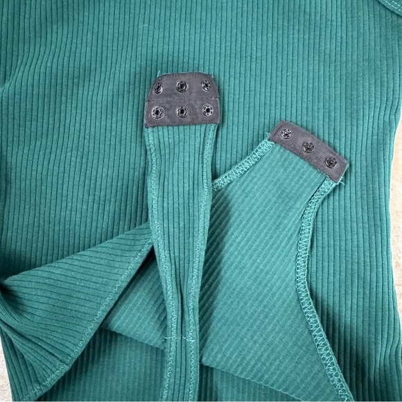 Madewell Crewneck Thong Rib Bodysuit in Sleekhold Utopian Pine Green Small - Picture 8 of 14